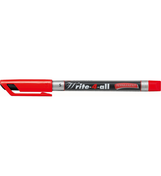 Marc. Permanente, Write-4-all, Punta Redonda, Superfine S, 0.4 mm, Rojo, Unidad